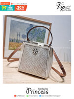 TORY BURCH SMALL T MONOGRAM MCGRAW BUCKET BAG กระเป๋าทรงบัคเก็ตโมโนแกรม เกรดออริ สลับแท้ 1:1 ใช้งานต่างประเทศได้