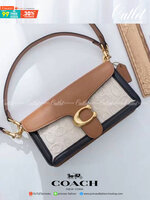 ของแท้ 💯% Coach Tabby Shoulder Bag 26 Polished pebble leather, suede and refined calf leather Inside zip and multifunction pockets Snap closure, fabric lining Outside slip pocket