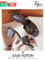 LV Mid Heel รองเท้าส้นกลาง 2 นิ้ว งานสวม วัสดุหนัง PU สวมใส่ง่าย เน้นเรียบหรู ดูแพงเกินราคาขาย ส้นเป็นทรง 6 เหลี่ยม ใช้งานยื่น,เดิน สบายไม่เมื่อย