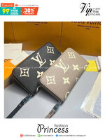 ORI หนังแท้ | LV Zippy wallet two-tone Monogram Empreinte leather / LV Long Wallet กระเป๋าสตางค์ใบยาวซิปรอบ กระเป๋าสตางค์ผู้หญิง