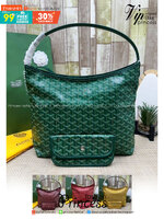 พร้อมส่ง 8 สี ORI หนังแท้ | Goyard Bohème Hobo Bag กระเป๋าสะพายทรงโฮโบ สะท้อนถึงความเบา ความยืดหยุ่น เปิดปิดแบบซิป สะดวกสบายขึ้น
