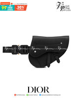 หนังแท้ DIOR SADDLE BELT BAG GRAINED CALFSKIN BLACK พร้อมส่งที่ไทย หนังแท้ออริจินอล ภาพสินค้าถ่ายจากงานขายจริง ใช้งานต่างประเทศได้