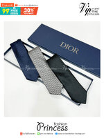 DIOR Necktie Monogram / Dior Oblique Tie Silk พร้อมส่งที่ไทย 3 สี เนคไทดิออร์แบรนด์หรู ผ้าซิลอย่างดี เกรดเหมือนจริง 1:1 **สินค้าเกรดท็อปออริจินอลสลับแท้ เกรดดีสุด ใช้งานต่างประเทศได้