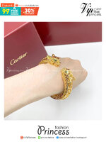 Cartier Double Head Leopard Bracelet / Cartier Bracelet พร้อมส่งที่ไทย กำไลข้อมือคาเทียร์ วัสดุโลหะเคลือบสีทองคุณภาพ **เกรดออริจินอล 1:1 สลับแท้