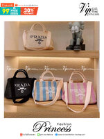 VIP 🥂 PRADA shopping summer bags / Prada Tote Bag 12" กระเป๋าสานสีโทนน่ารัก จุของได้เยอะ ภาพสินค้าถ่ายจากงานขายจริง พร้อมส่ง
