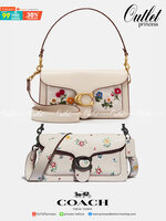 COACH TABBY SHOULDER BAG 26 WITH WILDFLOWER PRINT 630 WITH FLORAL EMBROIDERY 627