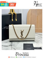 ORI หนังแท้ | YSL KATE MEDIUM BAG / YSL Woc Bag กระเป๋าสะพายทรง woc เรียบหรูดูแพงที่แท้จริง งานหนังเต็มใบโดดเด่นด้วยโลโก้แบรนด์สุดหรู รุ่นฮิตลอดกาลดูดีมีระดับ