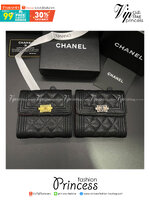 Chanel Wallet Trifold Caviar / Chanel Card Holder Zippy กระเป๋าสตางค์ชาแนลใบสั้น 3 พับ กระเป๋าใส่ธนบัตร บัตร ใส่เหรียญ ภายในตามรูป เกรดออริจินอล ภาพถ่ายจากงานขายจริง ใช้งานต่างประเทศได้