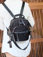 Keep Rouget Backpack กระเป๋าเป้ทรงน่ารักจากแบรนด์ ปรับสะพายได้หลายแบบ มาพร้อมพวงกุญแจ smile bag วัสดุจากผ้าไนล่อนเนื้อดี ตีลายตาราง น้ำหนักเบา ตัวกระเป๋ามีสายสั้น ให้เพิ่มอีก 1 สาย สำหรับสะพายไหล่ ขนาดกำลังดี ใส่กระเป๋าสตางค์ใบยาว, มือถือได้ทุกรุ่น มีช่อง