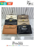 ORI หนังแท้ | Hermes Mini Kelly Pochette 20cm จิ๋วแต่แจ๋ว ราคาพุ่งยิ่งกว่าทอง กระเป๋าสะพายที่สุดแห่งหรูหราลัคชู นิยามของความสง่างามเหนือกาลเวลา