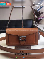 ของแท้ 💯% COACH Coach tabby convenience shoulder bag crossbody Product Details Polished pebble leather Inside zip and multifunction pockets Snap closure, fabric lining Outside slip pocket Detachable short strap
