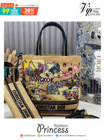 ORI หนังแท้ | Dior Book Tote / Souvenir Capsule highlighting Bangkok 🐘 กระเป๋าสะพายทรงโท้ท ดีไซน์สุดพิเศษ ด้วยลายช้างเอกลักษณ์ของประเทศไทย