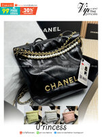 Chanel 22 Mini Handbag With Pearl Chain กระเป๋าทรงโท้ท เกรดออริ สลับแท้ 1:1 ใช้งานต่างประเทศได้