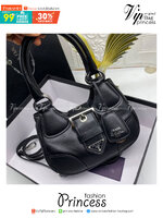 Prada Moon padded nappa-leather bag / PRADA LEATHER HANDBAG พร้อมส่งที่ไทย กระเป๋าสะพาย คอลที่ใครๆ เห็นก็ต้องรัก ขนาดกำลังน่ารัก ดีไซน์สวยดูแพง ด้วยวัสดุที่มีคุณภาพหนัง nappa สัมผัสดีงาม **สินค้าเกรดท็อปออริจินอล 1:1 สลับแท้