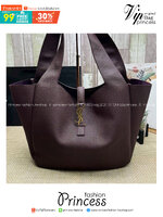 ORI หนังแท้ | YSL LE 5 À 7 BEA IN GRAINED LEATHER TOTE BAG กระเป๋าทรงโท้ทหนังแท้ลายเกรน สวยเด่นเป็นเอกลักษณ์ ดีไซน์เรียบแต่มาก สวยดูแพง ภายในโล่งกว้าง จุของได้เยอะ