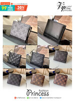 พร้อมส่ง 10 แบบ LV WALLET MEN COMPACT / LV MULTIPLE WALLET / SLENDER WALLET / AMERIGO WALLET กระเป๋าสตางค์หนังแท้ เกรดท็อปออริ เกรดดีสุด 1:1 ใช้งานต่างประเทศได้