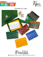 GOYARD Card Holder กระเป๋าใส่การ์ดรุ่นแบน ใช้ง่าย ใส่บัตรได้เยอะ (ใส่ซ้อนกันเลยจ้า) ด้านบนใส่แบงค์พับครึ่งได้นะคะ ดีมาก ผู้ชายก็ชอบ ผู้หญิงก็ชอบ