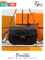 ORI หนังแท้ | LV Diane Monogram Empreinte leather bag กระเป๋าสะพายทรง Satchel หนังปั้มลาย Monogram Empreinte ดีไซน์โดดเด่นอันเป็นเอกลักษณ์ สายสะพายหนังแบบถอดได้สามารถใช้สะพายไหล่หรือถือพกพา