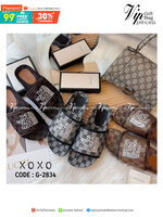 Gucci Sandals แตะงานสวม สวย ดูแพงเกินราคา ตัวใหม่ล่าสุด ชนช้อป แอดบอกเลยงานนี้ต้องมี วัสดุผ้าลาบแบรยด์ ด้านหน้างานปัก รุ่นคอลเลคชั่นใหม่ ด้านในรองฟองน้ำนุ่ม พื้นร่องบุ๋ม กระชับเท้า น้ำหนักเบา แมทส์ชุดง่าย