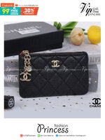 CHANEL Wallet Coin Pouch New / chanel o case black caviar สวยหรู ดูแพง น่าใช้มากค่ะ พร้อมสายโซ่สำหรับห้อยพวงกุญเเจ อะไหล่ทองทั้งใบ