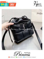 VIP 🥂 YSL Saint Laurent Striped Bucket Bag 9" / YSL Bucket Bag ภาพสินค้าถ่ายจากงานขายจริง พร้อมส่ง