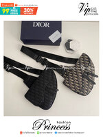 Dior Saddle Crossbody Bag Oblique / Dior Belt Bag เกรดใช้งานสลับของแท้ เกรดออริจินอล พร้อมส่ง กระเป๋าสะพายข้างสุดเท่แบรนด์ดัง สายปรับขนาดได้ตามต้องการ คุณภาพดี ทนต่อการใช้งาน ใส่ของไก้เยอะจุใจ ภาพสินค้าถ่ายจากงานขายจริง ใช้งานต่างประเทศได้