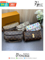 ORI หนังแท้ | LV Ivy chain wallet Bag กระเป๋าสะพายใบเล็ก ดีไซน์กระเป๋าสตางค์โซ่ โดดเด่นด้วยลาย Monogram Reverse Canvas เอกลักษณ์ของ Maison มอบลุคใหม่สดใส