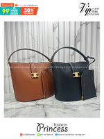 CELINE MEDIUM LOUISE BAG in SMOOTH CALFSKIN / Celine Bucket Bag กระเป๋าทรงบัคเก็ต กระเป๋าถือรุ่นใหม่ล่าสุด ดีไซน์หรูคลาสสิค