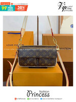 LV Vivacité bag Monogram Canvas กระเป๋าสะพายมัลติ/กระเป๋าถือรุ่น รุ่นมัลติขนาดกำลังสวย ใช้งานได้อย่างคล่องตัว สวยหรู สะดวกใช้มากๆตรงด้านหน้า ดีไซน์แบ่งเป็นกระเป๋าเล็กไว้ให้เก็บของจุกจิก สวยหรูดูแพง