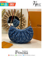 TOP ORI หนังแท้ | LV Pochette Valley bag / LV Hobo Bag กระเป๋าสะพายทรงโฮโบ ปรับลุคใหม่ด้วย Monogram Denim นำเสนอดีไซน์คลาสสิกสไตล์ร่วมสมัย