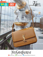 YSL SOLFERINO SATCHEL LEATHER / Yves Saint laurent crossbody bag กระเป๋าสะพายข้าง โลโก้โดดเด่น ดีเทลดูแพงด้วยตัวล็อค ใช้งานง่าย แน่นหนา วัสดุหนังแท้เต็มใบ ภายในเป็นช่องโล่ง ใส่ของสำคัญได้เลยสบายๆ สายสะพายครอส ปรับใช้ได้ตามตัว ใบจริงสวยคม ราคาสุดคุ้มพร้อม 