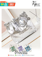 CHANEL 22 Medium HANDBAG In Metallic & Gold-Tone Metal กระเป๋าสะพายสีเมทัลลิค เกรดออริ ท็อป สลับแท้ 1:1 เกรดดีสุด ผ่านทุก ตม หนังแท้สวย ใช้งานต่างประเทศได้