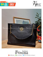 TORY BURCH BRITTEN SMALL SLOUCHY TOTE / TORY TOTE BAG / TORY BAG พร้อมส่ง กระเป๋าสะพายตัวแม่ รุ่น top ที่สวยดูแพง ใช้งานสะดวกมาก ดีไซน์ออกมาได้เรียบหรู