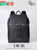 หนังแท้ CHRISTIAN DIOR BLACK GRAINED CALFSKIN MOTION BACKPACK พร้อมส่งที่ไทย กระเป๋าเป้ใบใหม่ โทนสีดำคลาสสิก เกรดเทพออริจินอลหนังแท้ทั้งใบ ภาพสินค้าถ่ายจากงานขายจริง ใช้งานต่างประเทศได้