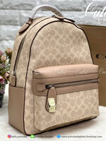 COACH LARGE SIGNATURE CAMPUS BACKPACK (32754) กระเป๋าสะพายหลังแบบมีหูหิ้ว หนังแท้อย่างดี หนังสมูทมากๆค่ะ พร้อมสีสุดคลาสสิค! ด้านหน้ามีช่องซิปขนาดกลางให้หนึ่งช่อง เปิดปิดช่องหลักแบบซิปคู่ ภายในกว้างมากๆค่ะ ใส่ได้เยอะทีเดียว มีช่องซิปและช่องเล็กใส่ของจุกจิก