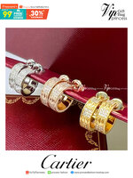 CARTIER LOVE EARRINGS ต่างหูคาเทียร์ งานดีสุดเกรดออริจินิล วัสดุคุณภาพดี ไม่ลอกไม่ดำ พร้อมกล่องหนาตามแบบปั้มลายแบรนด์ ภาพสินค้าถ่ายจากงานขายจริง ใช้งานต่างประเทศได้