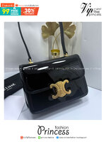 สลับแท้ CELINE TEEN GARANCE bag in PATENT CALFSKIN กระเป๋าสะพายไหล่หนังแท้ รุ่นใหม่ล่าสุดหนังเงาสวยงามหรูหรา 🤍 เกรดออริจินอล สลับแท้ 1:1 ภาพถ่ายจากงานขายจริง ใช้งานต่างประเทศได้