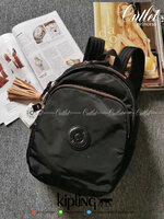 KIPLING Delia Medium Backpack with Front Pocket and top handle กระเป๋าเป้ไซส์ขนาดกลาง วัสดุ Polyester100% อะไหล่สี Rose gold พวงกุญแจmonkeyและพู่หนังrubber เพิ่มความหรูหรา