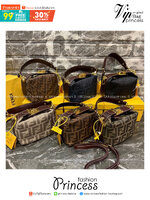 FENDI Mini Tobacco Monogram FF Logo Zucca Bag กระเป๋าสะพายไซส์มินิน่ารัก แมทชุดง่าย รุ่นสุดปัง แรงเกินต้านสุดๆ รูปทรงเป็นเอกลักษณ์ ดีเทลน่ารักด้วยตัวล็อคเปิดปิดคาดบนตัวกระเป๋า ทำให้ใบนี้ดูไม่น่าเบื่อเลย
