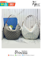 ORI หนังแท้ | Tory Burch T Monogram Balloon Bag 40cm กระเป๋าสะพายทรงโฮโบใบใหญ่ ถือหรือคล้องไหล่รูปทรงใหม่บอลลูนสวยหรูด้วยลายโมโนแกรมเต็มใบ ภายในโล่งกว้างจุของได้เยอะ คอลเลคชั่นใหม่มาแรง!