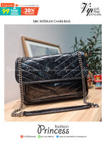 YSL NIKI MEDIUM CHAIN BAG IN CRINKLED VINTAGE LEATHER / Yves Saint laurent shoulder bag กระเป๋าสะพายทรงคลาสสิค สุดฮอต ที่ใครๆก็ต้องมีใช้ ดีไซน์เรียบหรู