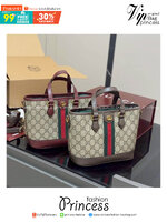 Gucci Ophidia small tote bag กระเป๋าทรงสะพายทรงโท้ทใบเล็ก มีสัมผัสนุ่มนวลในเฉดสีเบจ/เบอกันดี้และสีน้ำตาลเป็นเอกลักษณ์ โดดเด่นด้วยลวดลายคลาสสิค
