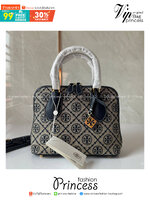 Tory Burch Mini T Monogram Jacquard Swing Satchel Bag กระเป๋าสะพาย คอลเลคชั่นใหม่ล่าสุดดีไซน์สุดคลาสสิก รูปทรงโดม