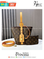 LV All In BB bag Monogram Canvas กระเป๋าทรงบัคเก็ต สุดไอคอนิกยกระดับความหรูหรา ปรับทรงใช้งานได้ 2 แบบ คุ้มแบบไม่มีเบื่อ มาพร้อมใบลูกเข้าเซ็ทแยกใช้งานได้