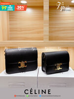 พร้อมส่ง 2 สี 2ขนาด NEW!! CELINE SHOULDER BAG VIP ทรงกล่องอยู่ทรง ขนาดกะทัดรัด เปิดปิดด้วยตัวล้อคแบรนด์สีทอง ภายในมีช่องใส่ของโล่ง สาม