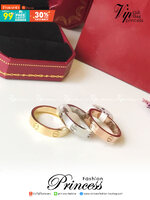 Cartier Rings แหวนรุ่นไม่มีเพชร ภาพถ่ายจากงานจริง วัสดุคุณภาพดี ไม่ลอกไม่ดำ งานปั้มครบตามรูปเลยค่ะ