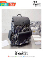 Dior Saddle Backpack with Flap Bag กระเป๋าสะพายหลัง กระเป๋าเป้ดีไซน์เอกลักษณ์ ทรงสวยไม่ซ้ำใคร สวยหรูดูแพง ดีไซน์ย้อนยุค ภายในจุของได้เยอะ