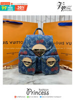 ORI หนังแท้ | LV x TM - Venice NM bag Monogram cherry denim กระเป๋าเป้สะพายหลังรุ่น Venice ดีไซน์ใหม่มีชีวิตชีวา แสนสดใสด้วย Monogram เดนิมแต่งดีเทลปักลายเชอร์รี่โดดเด่นสะท้อนความงามเปี่ยมสีสันอันเป็นเอกลักษณ์