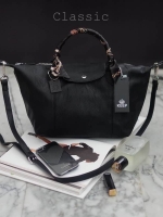 รุ่นขายดี Must Have มาเพิ่มละคะ 🐼 KEEP ทรง longchamp รุ่น Duo Sister - สี Classic black ตัวกระเป๋าหนังแกะสังเคราะห์ ลายหนังสวยมากๆคะ นิ่ม สุดๆ