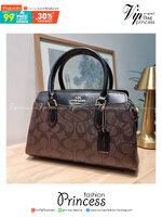 COACH MINI DARCIE CARRYALL IN SIGNATURE CANVAS CH174 พร้อมส่ง กระเป๋าสะพายทรงถัง ไซส์มินิ ดีไซน์ออกมาดูหรูมาก สวย คลาสสิค มาพร้อมสายสะพายข้างและหูหิ้วในตัว